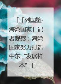 「列国鉴·海湾国家」记者观察：海湾国家努力打造中东“发展样本”