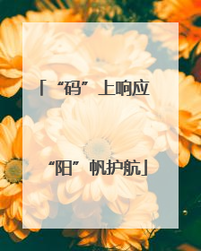 “码”上响应 “阳”帆护航