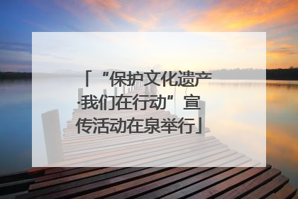 “保护文化遗产·我们在行动”宣传活动在泉举行