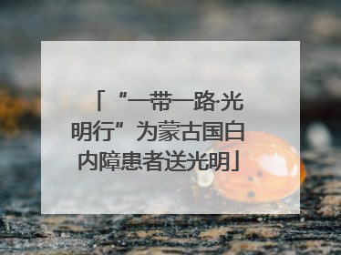 “一带一路·光明行”为蒙古国白内障患者送光明