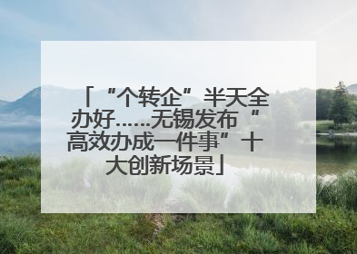 “个转企”半天全办好……无锡发布“高效办成一件事”十大创新场景