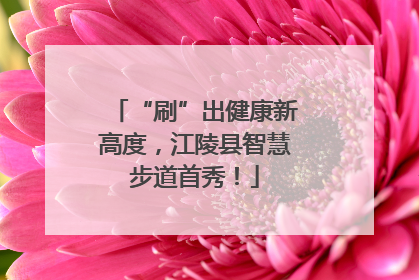 “刷”出健康新高度，江陵县智慧步道首秀！