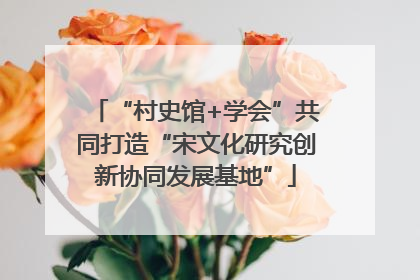 “村史馆+学会”共同打造“宋文化研究创新协同发展基地”