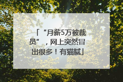 “月薪5万被裁员”，网上突然冒出很多！有猫腻