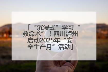 “沉浸式”学习“救命术”！四川泸州启动2025年“安全生产月”活动