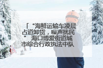 “海鲜运输车凌晨占道卸货，噪声扰民” 海口博爱街道城市综合行政执法中队：将联合交警加强长堤路一带巡逻