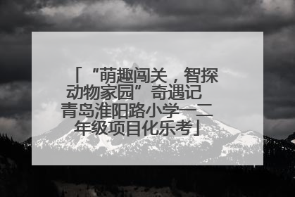 “萌趣闯关，智探动物家园”奇遇记 青岛淮阳路小学一二年级项目化乐考