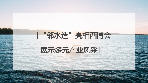 “邻水造”亮相西博会 展示多元产业风采