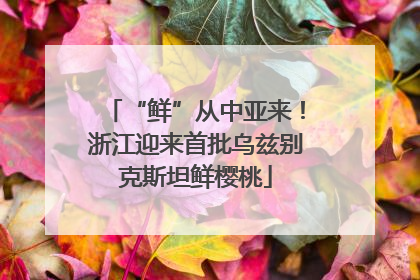 “鲜”从中亚来！浙江迎来首批乌兹别克斯坦鲜樱桃