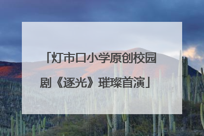 灯市口小学原创校园剧《逐光》璀璨首演