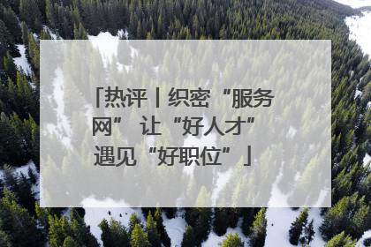 热评丨织密“服务网” 让“好人才”遇见“好职位”