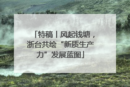 特稿丨风起钱塘，浙台共绘“新质生产力”发展蓝图