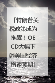 特朗普关税政策成为拖累！OECD大幅下调美国经济增速预期