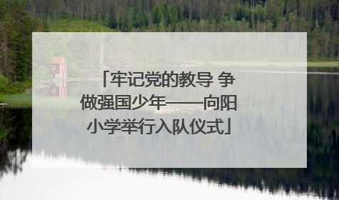 牢记党的教导 争做强国少年——向阳小学举行入队仪式