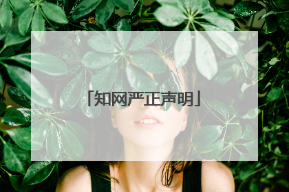 知网严正声明
