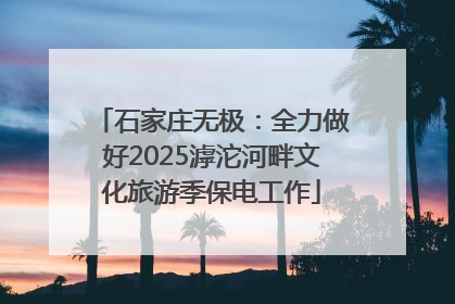 石家庄无极：全力做好2025滹沱河畔文化旅游季保电工作