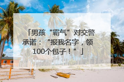 男孩“霸气”对交警承诺：“报我名字，领100个包子！”