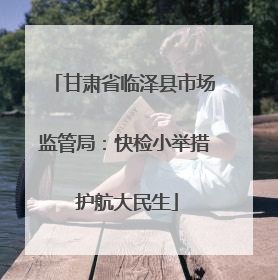甘肃省临泽县市场监管局：快检小举措 护航大民生