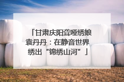 甘肃庆阳聋哑绣娘袁丹丹：在静音世界绣出“锦绣山河”