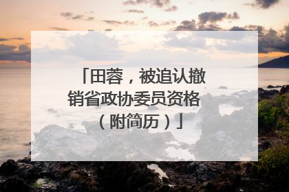 田蓉，被追认撤销省政协委员资格（附简历）