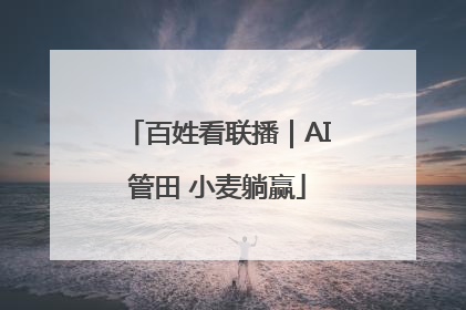 百姓看联播｜AI管田 小麦躺赢