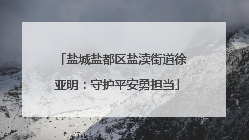 盐城盐都区盐渎街道徐亚明：守护平安勇担当