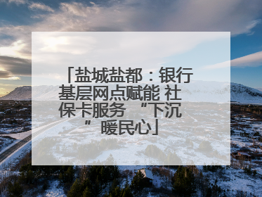盐城盐都：银行基层网点赋能 社保卡服务 “下沉”暖民心