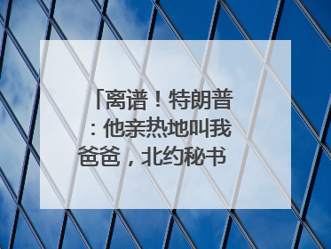 离谱！特朗普：他亲热地叫我爸爸，北约秘书长：我没有
