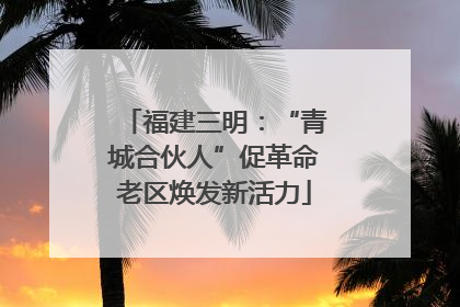 福建三明：“青城合伙人”促革命老区焕发新活力