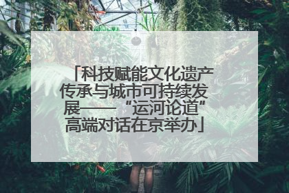科技赋能文化遗产传承与城市可持续发展——“运河论道”高端对话在京举办