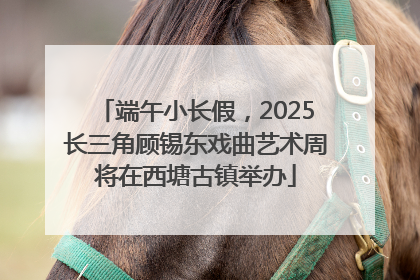 端午小长假，2025长三角顾锡东戏曲艺术周将在西塘古镇举办