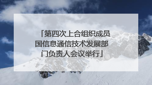 第四次上合组织成员国信息通信技术发展部门负责人会议举行