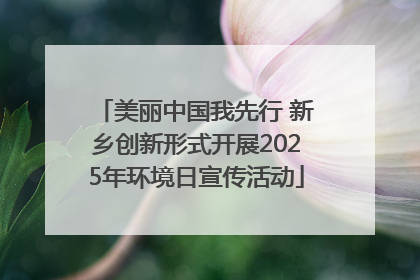 美丽中国我先行 新乡创新形式开展2025年环境日宣传活动