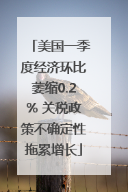 美国一季度经济环比萎缩0.2% 关税政策不确定性拖累增长