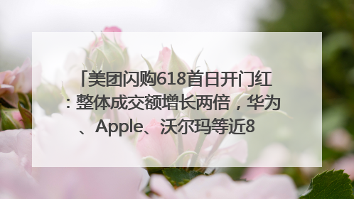 美团闪购618首日开门红：整体成交额增长两倍，华为、Apple、沃尔玛等近800个品牌翻倍增长