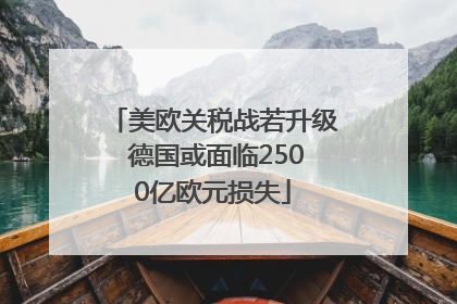 美欧关税战若升级 德国或面临2500亿欧元损失