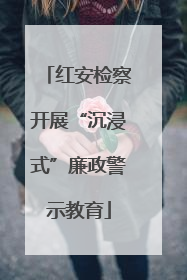 红安检察开展“沉浸式”廉政警示教育