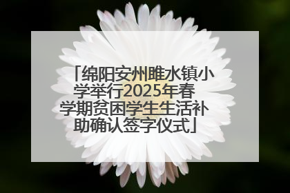 绵阳安州雎水镇小学举行2025年春学期贫困学生生活补助确认签字仪式