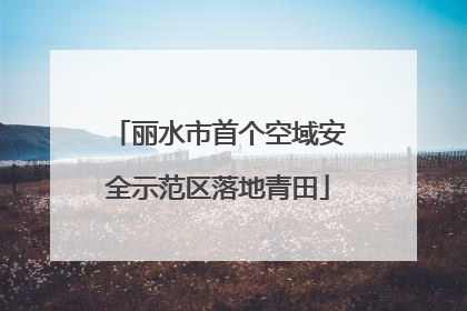 丽水市首个空域安全示范区落地青田