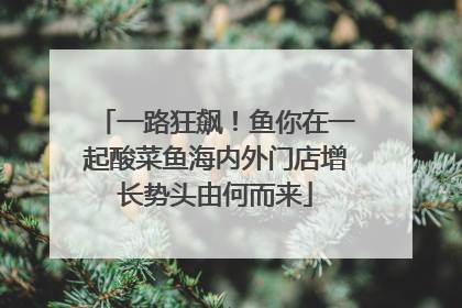 一路狂飙！鱼你在一起酸菜鱼海内外门店增长势头由何而来