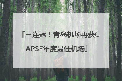 三连冠！青岛机场再获CAPSE年度最佳机场