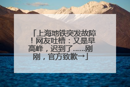 上海地铁突发故障！网友吐槽：又是早高峰，迟到了……刚刚，官方致歉→