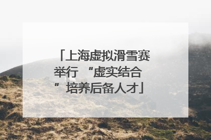 上海虚拟滑雪赛举行 “虚实结合”培养后备人才