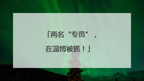 两名“专员”，在淄博被抓！