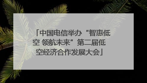 中国电信举办“智惠低空 领航未来”第二届低空经济合作发展大会