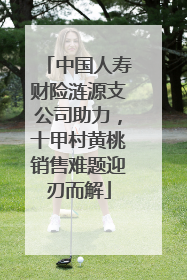 中国人寿财险涟源支公司助力，十甲村黄桃销售难题迎刃而解