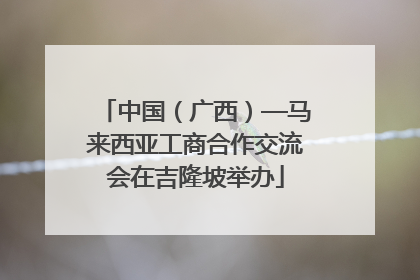 中国（广西）—马来西亚工商合作交流会在吉隆坡举办