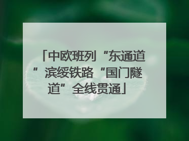 中欧班列“东通道”滨绥铁路“国门隧道”全线贯通