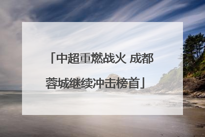 中超重燃战火 成都蓉城继续冲击榜首