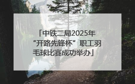 中铁二局2025年“开路先锋杯”职工羽毛球比赛成功举办